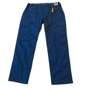 CQR Flex Ripstop Tactical Cargo Pants Water Resistant Men's 36x32 Midnight Blue
